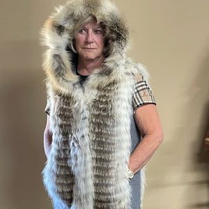 Fur Vest with Hood